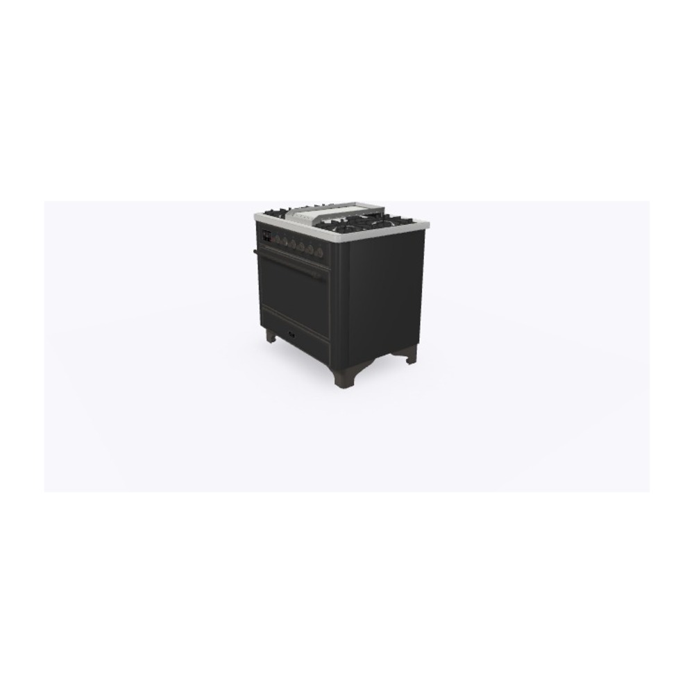 Majestic II Series 36" Dual Fuel Natural Gas Freestanding Range UM09FDQNS3MGB