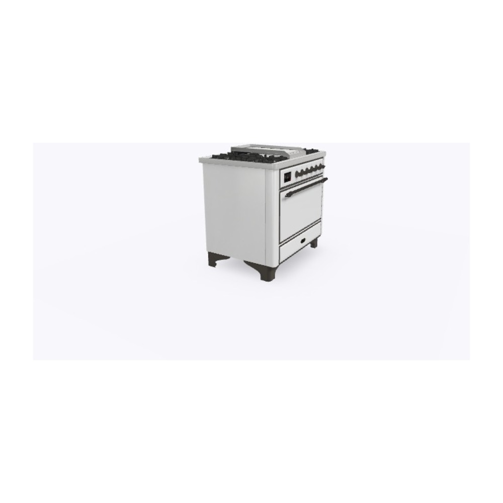 Majestic II 36 inch Dual Fuel Range with 6 Black Burners, Griddle UM09FDQNS3WHB