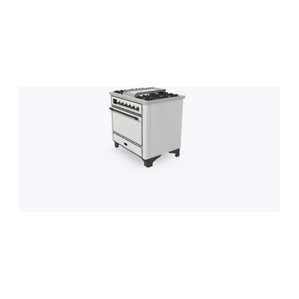 Majestic II 36 inch Dual Fuel Range with 6 Black Burners, Griddle UM09FDQNS3WHB