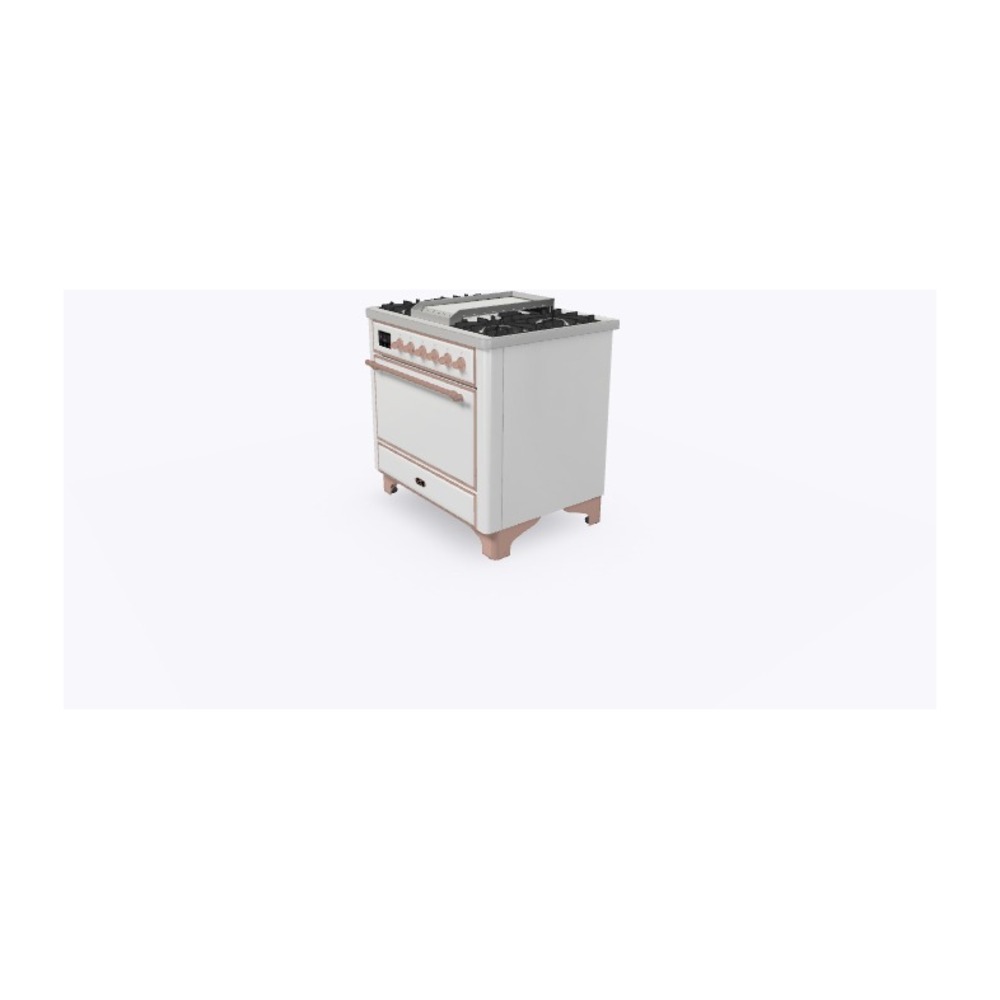 Majestic II Series 36" Dual Fuel Natural Gas Freestanding Range UM09FDQNS3WHP