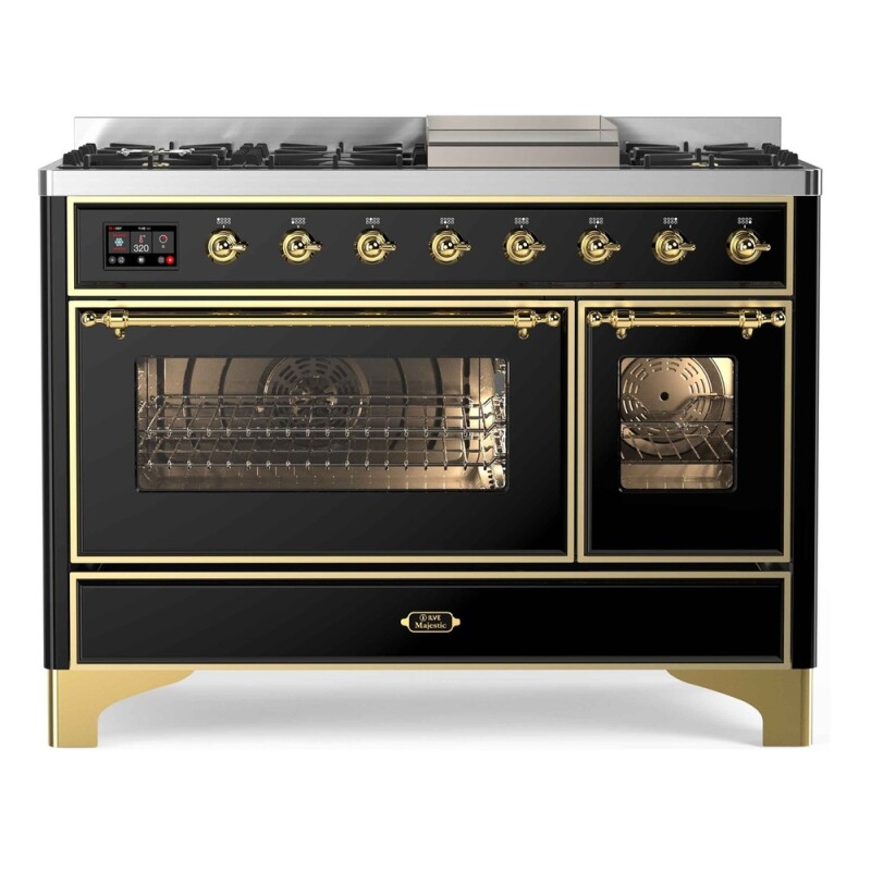 Majestic II Series 48" Dual Fuel Natural Gas Freestanding Range UM12FDNS3BKG