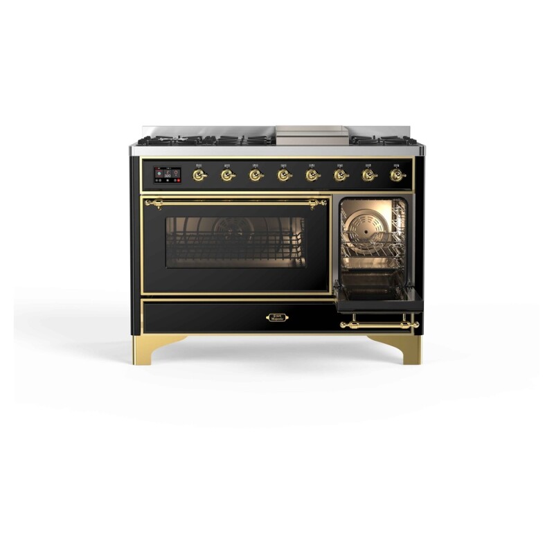 Majestic II Series 48" Dual Fuel Natural Gas Freestanding Range UM12FDNS3BKG