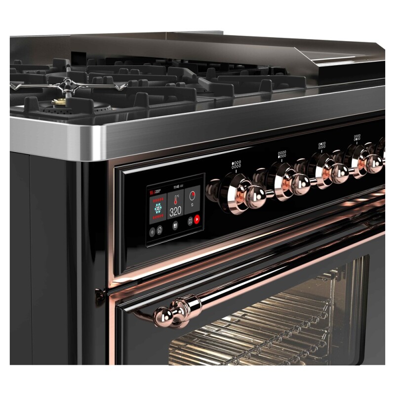 Majestic II Series 48" Dual Fuel Natural Gas Freestanding Range UM12FDNS3BKP