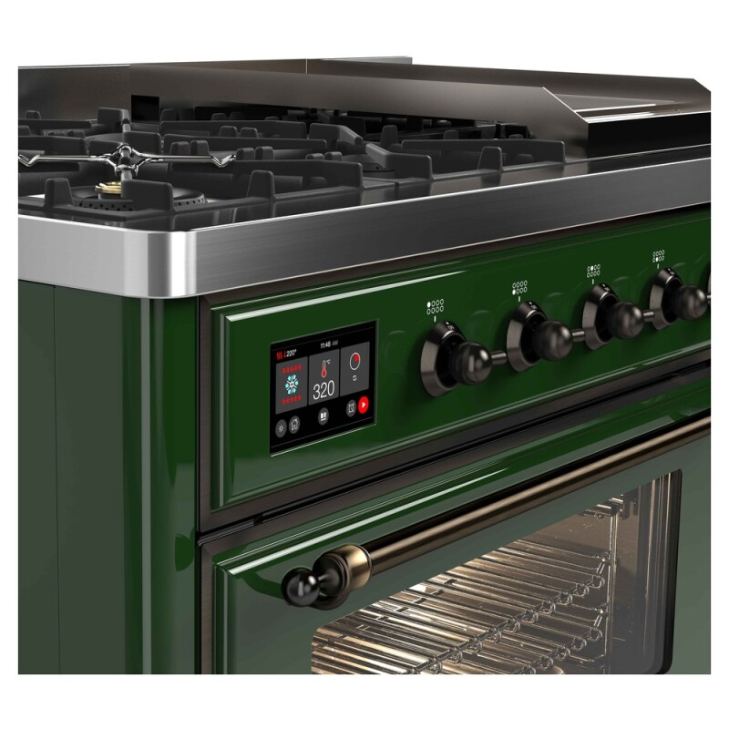 Majestic II Series 48" Dual Fuel Natural Gas Freestanding Range UM12FDNS3EGB