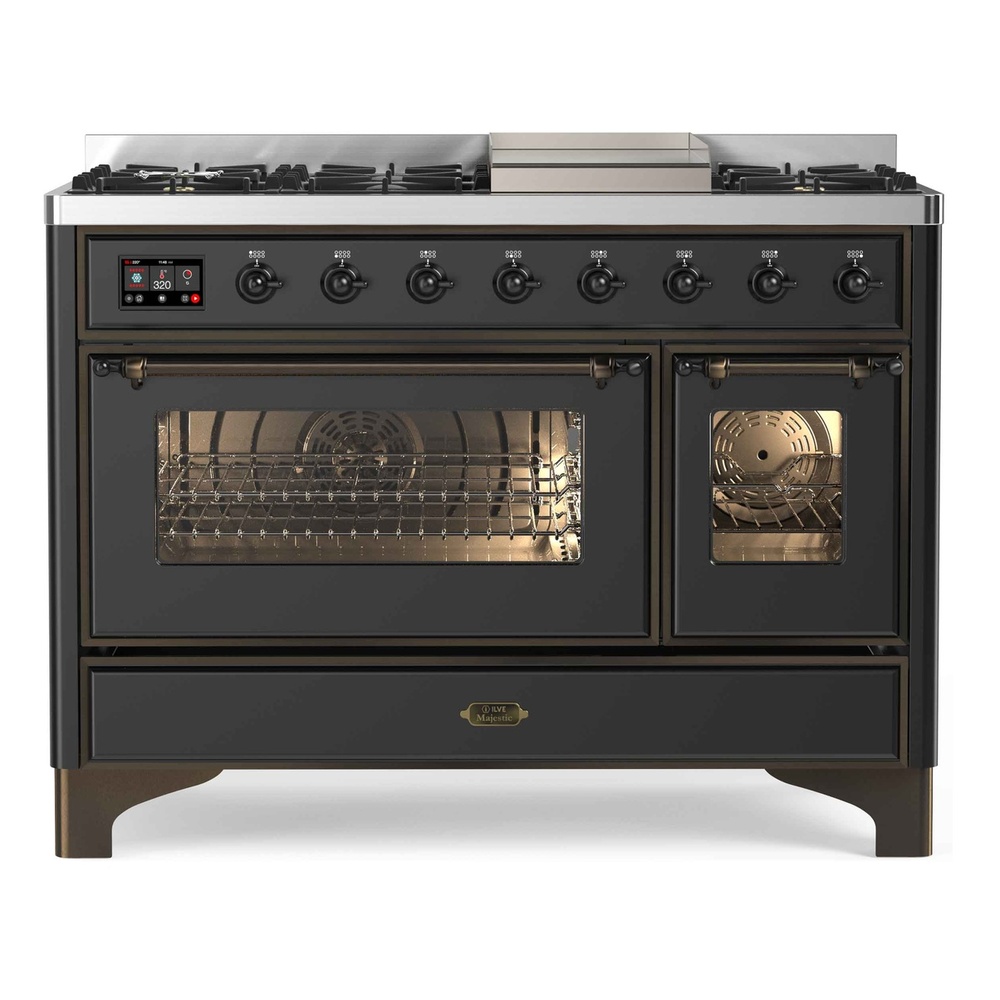 Majestic II Series 48" Dual Fuel Natural Gas Freestanding Range UM12FDNS3MGB