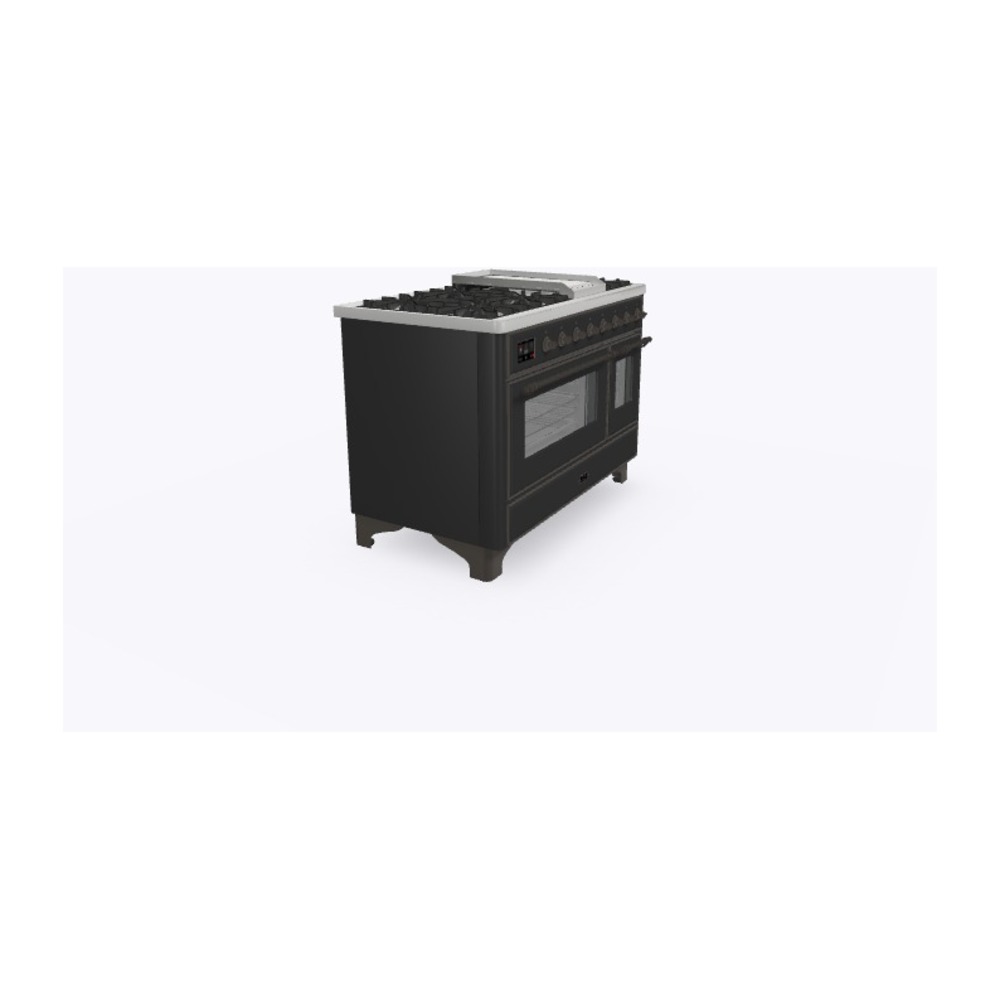 Majestic II Series 48" Dual Fuel Natural Gas Freestanding Range UM12FDNS3MGB
