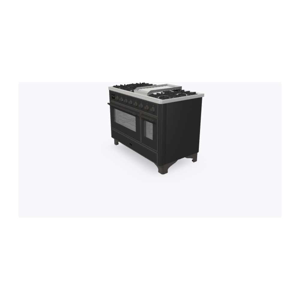 Majestic II Series 48" Dual Fuel Natural Gas Freestanding Range UM12FDNS3MGB