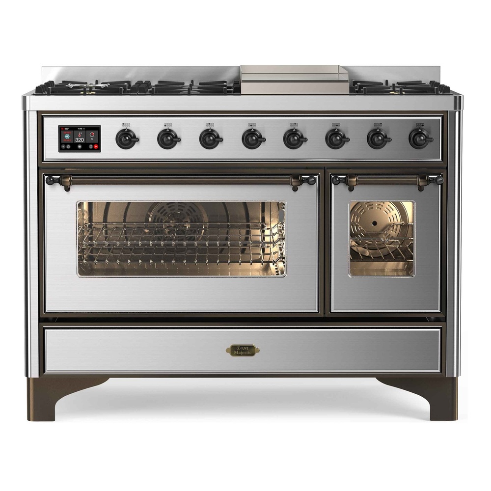 Majestic II Series 48" Dual Fuel Natural Gas Freestanding Range UM12FDNS3SSB