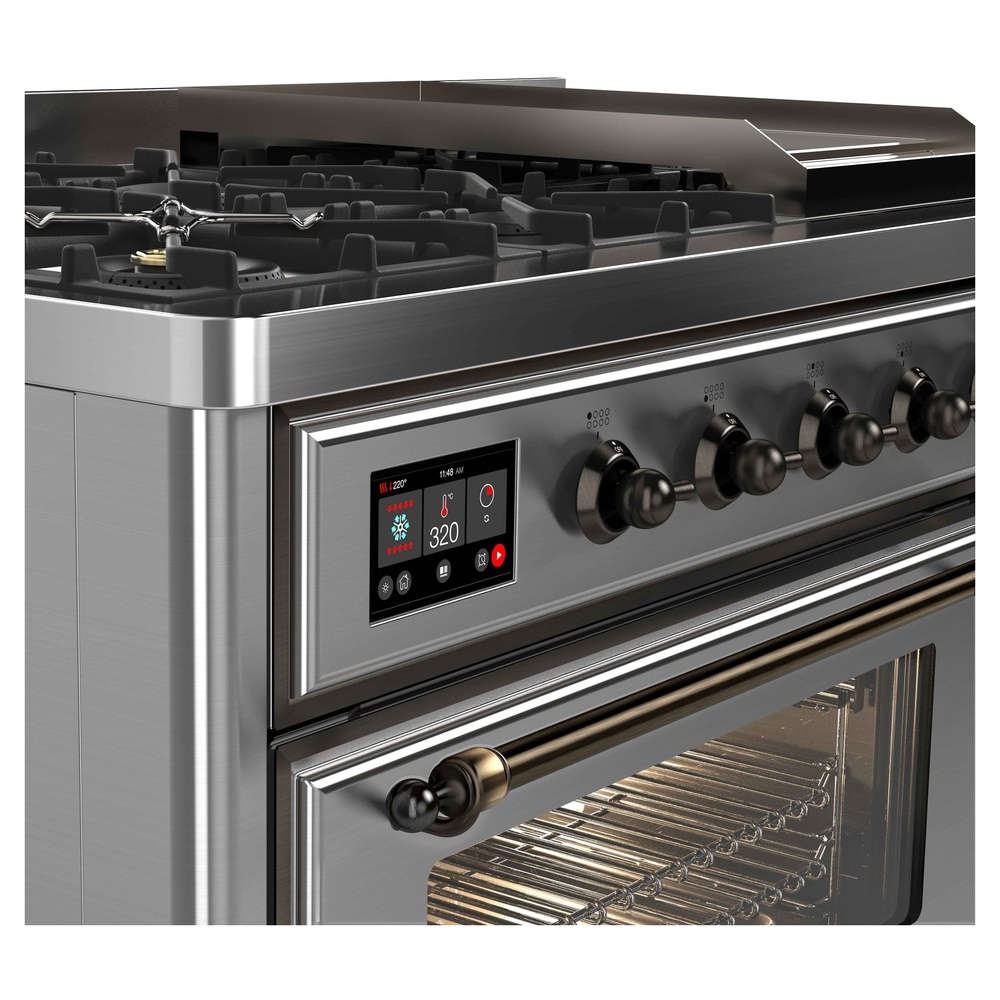 Majestic II Series 48" Dual Fuel Natural Gas Freestanding Range UM12FDNS3SSB