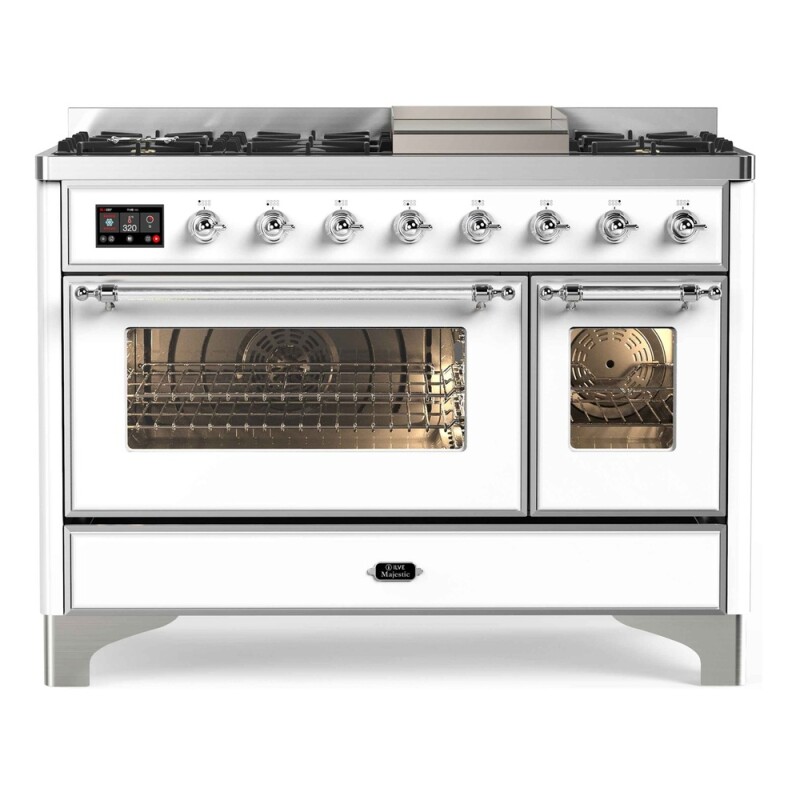 Majestic II Series 48" Dual Fuel Natural Gas Freestanding Range UM12FDNS3WHC