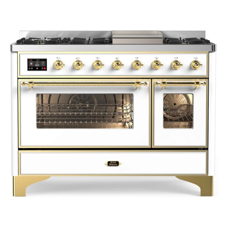 Majestic II Series 48" Dual Fuel Natural Gas Freestanding Range UM12FDNS3WHG