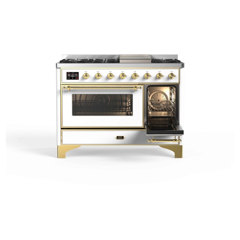 Majestic II Series 48" Dual Fuel Natural Gas Freestanding Range UM12FDNS3WHG