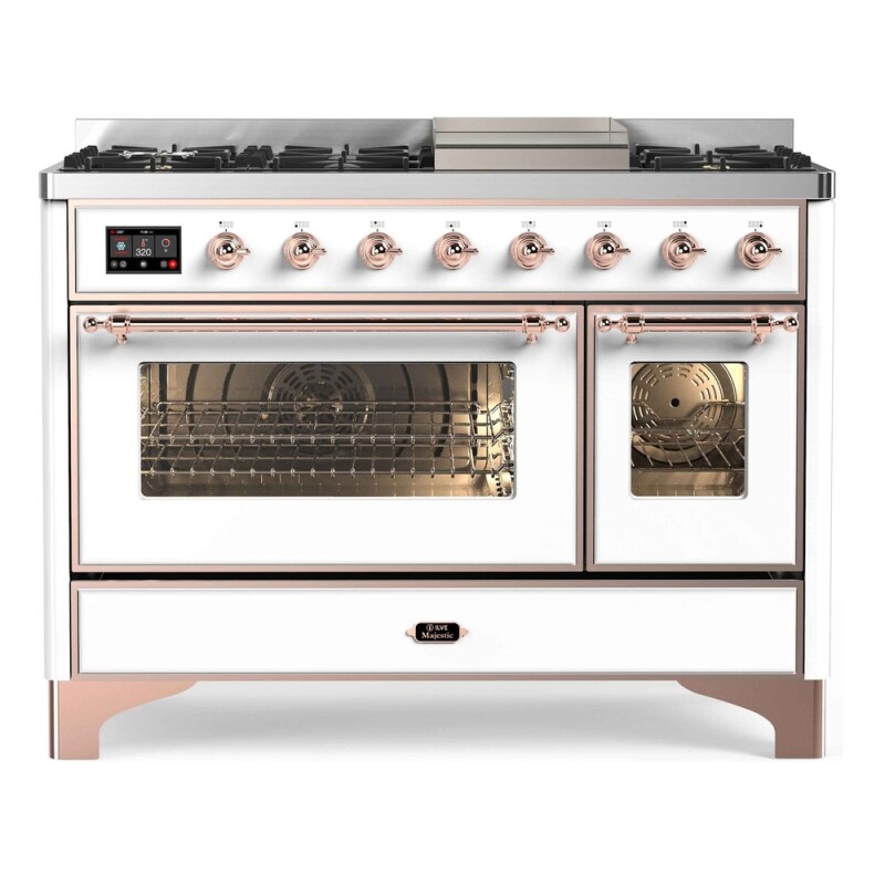 Majestic II Series 48" Dual Fuel Natural Gas Freestanding Range UM12FDNS3WHP