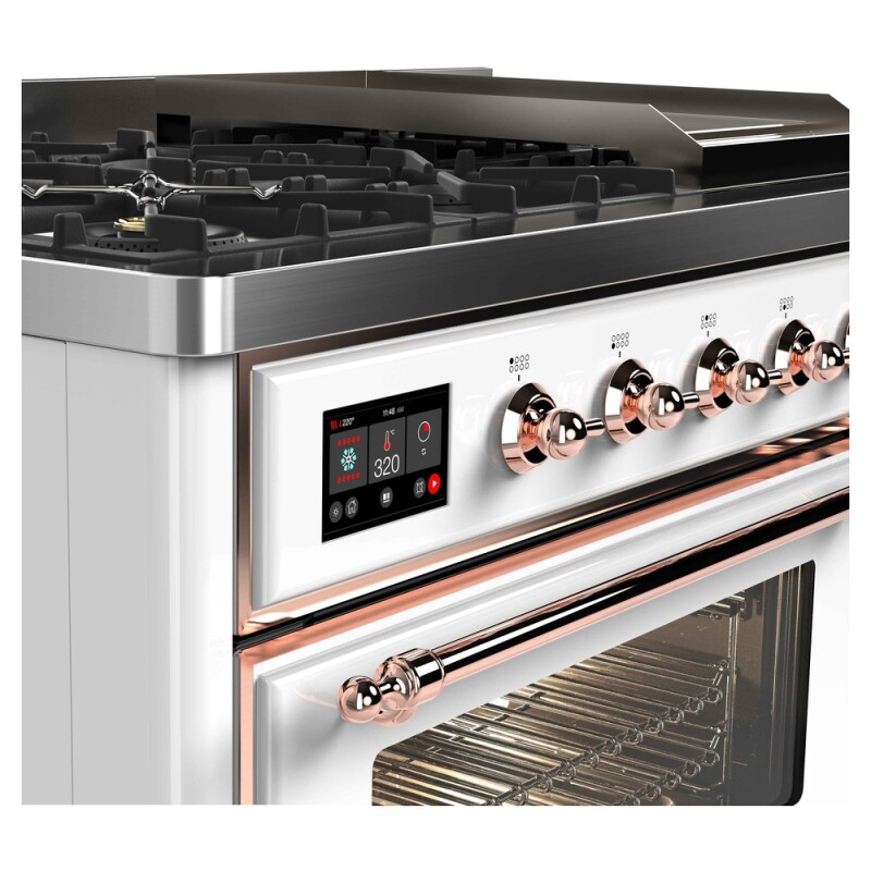 Majestic II Series 48" Dual Fuel Natural Gas Freestanding Range UM12FDNS3WHP