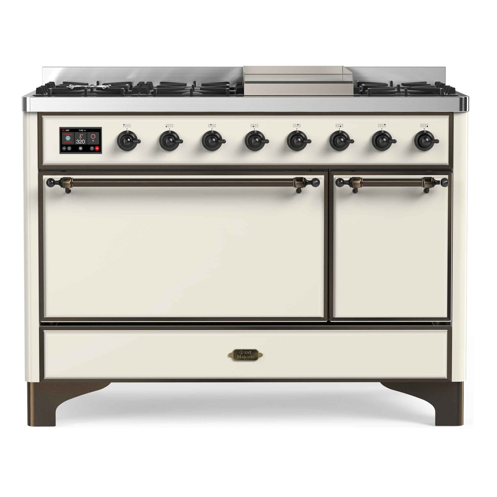 Majestic II Series 48" Dual Fuel Natural Gas Freestanding Range UM12FDQNS3AWB