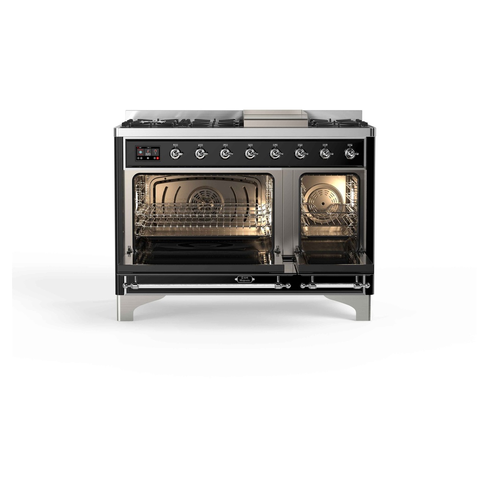 Majestic II Series 48" Dual Fuel Natural Gas Freestanding Range UM12FDQNS3BKC