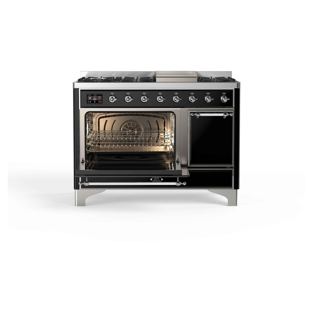 Majestic II Series 48" Dual Fuel Natural Gas Freestanding Range UM12FDQNS3BKC