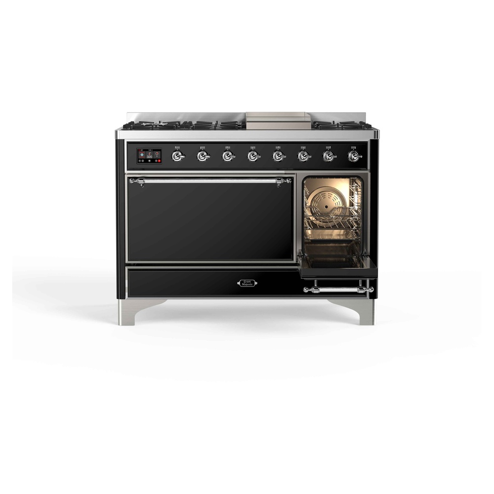 Majestic II Series 48" Dual Fuel Natural Gas Freestanding Range UM12FDQNS3BKC
