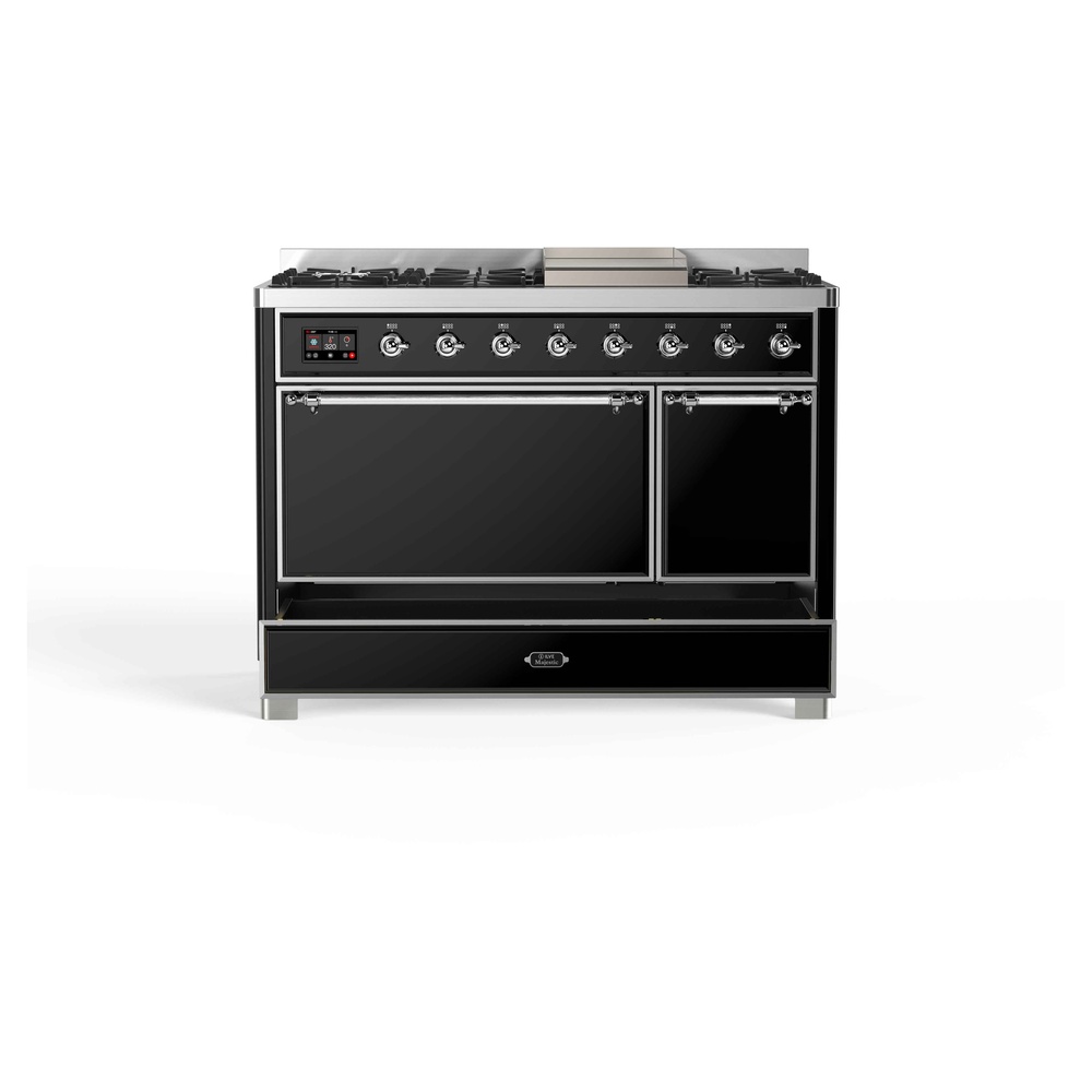 Majestic II Series 48" Dual Fuel Natural Gas Freestanding Range UM12FDQNS3BKC