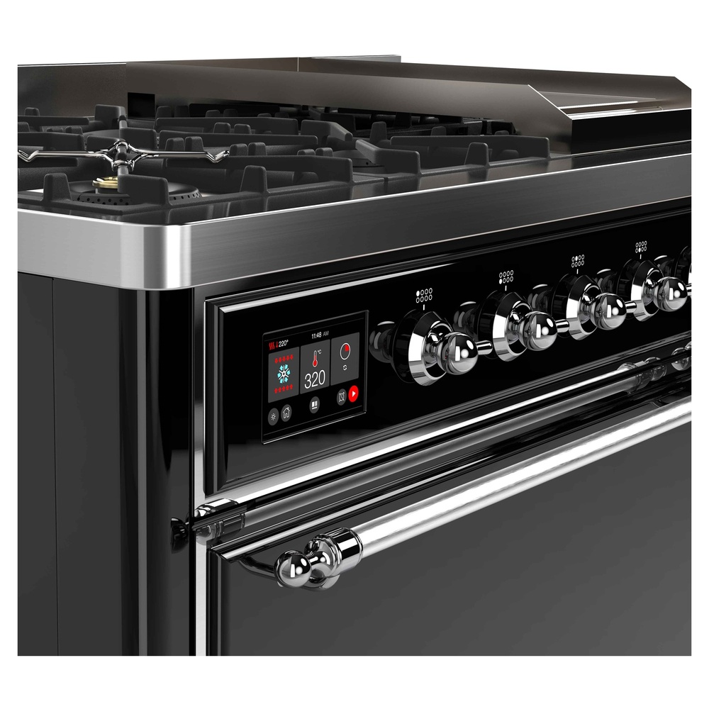 Majestic II Series 48" Dual Fuel Natural Gas Freestanding Range UM12FDQNS3BKC