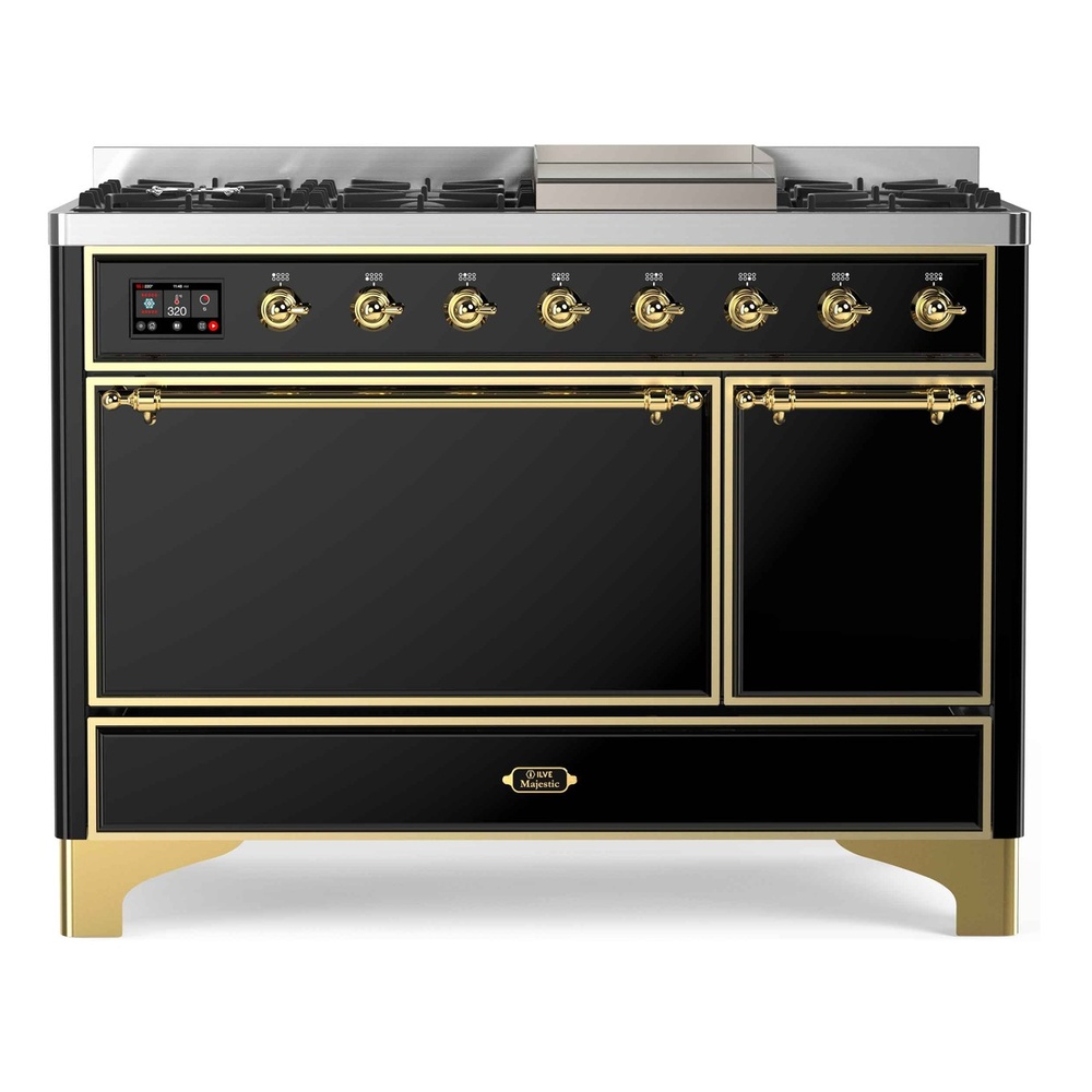 Majestic II Series 48" Dual Fuel Liquid Propane Freestanding Range UM12FDQNS3BKGLP