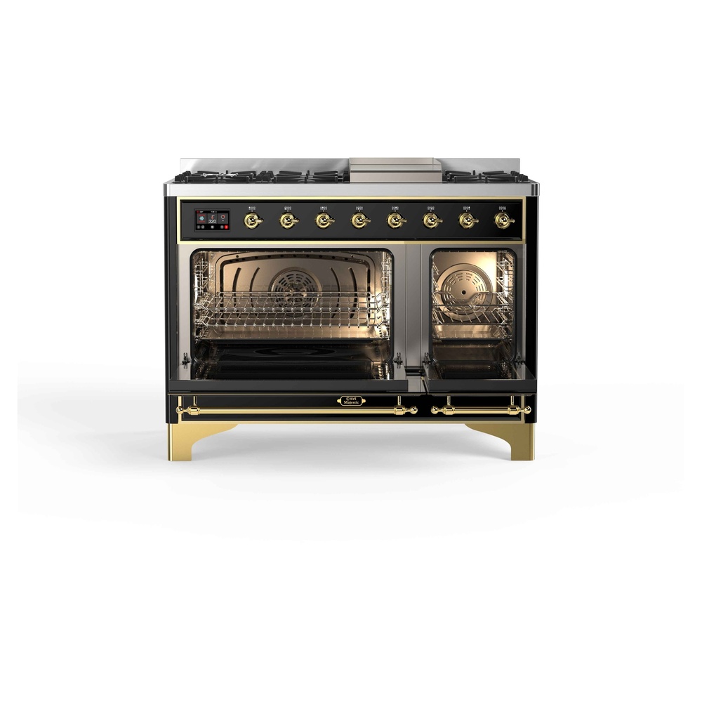 Majestic II Series 48" Dual Fuel Liquid Propane Freestanding Range UM12FDQNS3BKGLP