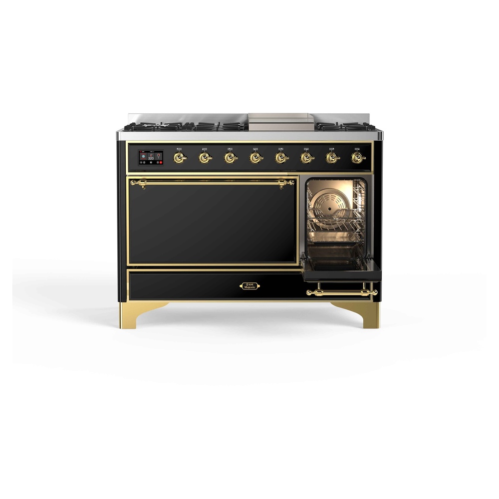 Majestic II Series 48" Dual Fuel Liquid Propane Freestanding Range UM12FDQNS3BKGLP