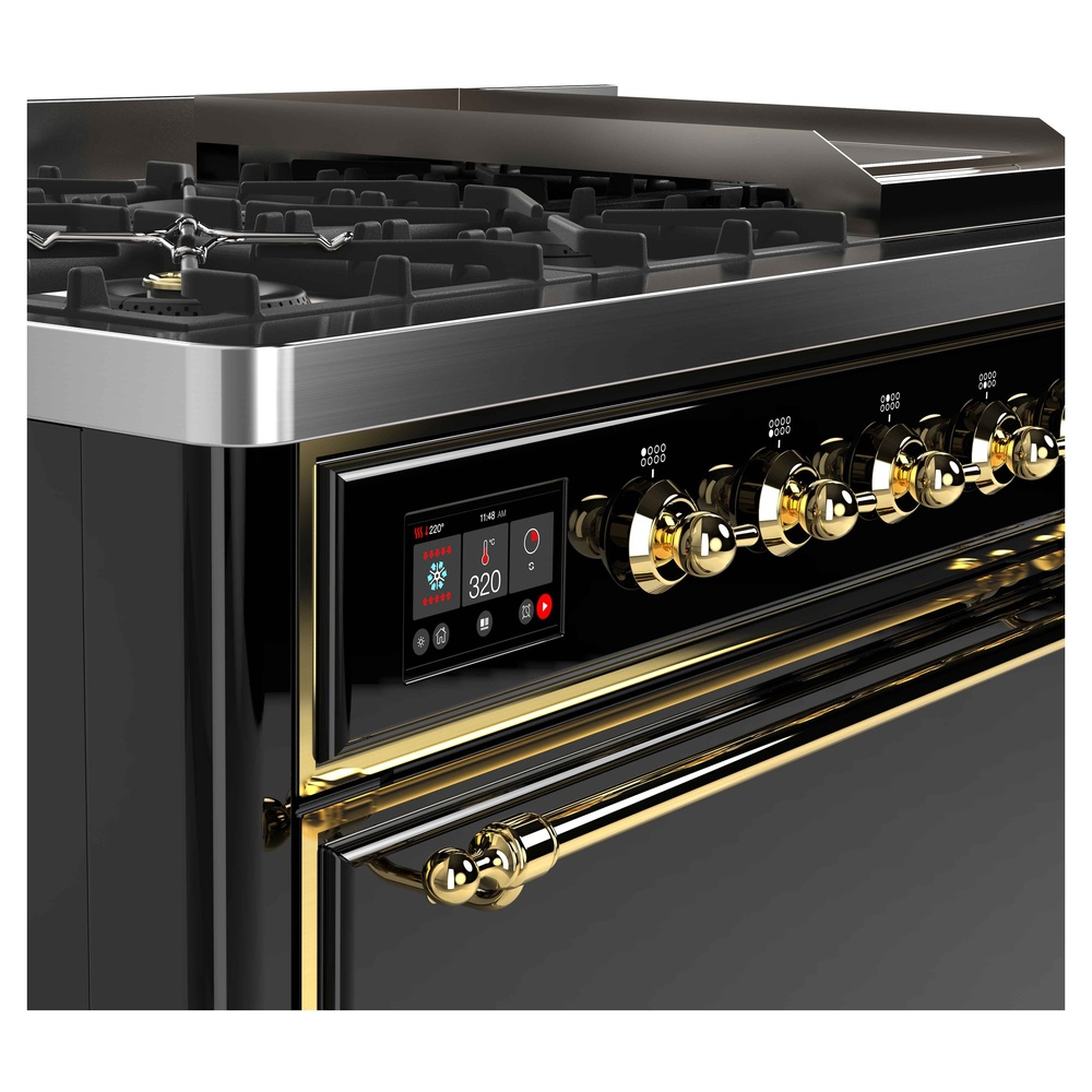 Majestic II Series 48" Dual Fuel Liquid Propane Freestanding Range UM12FDQNS3BKGLP