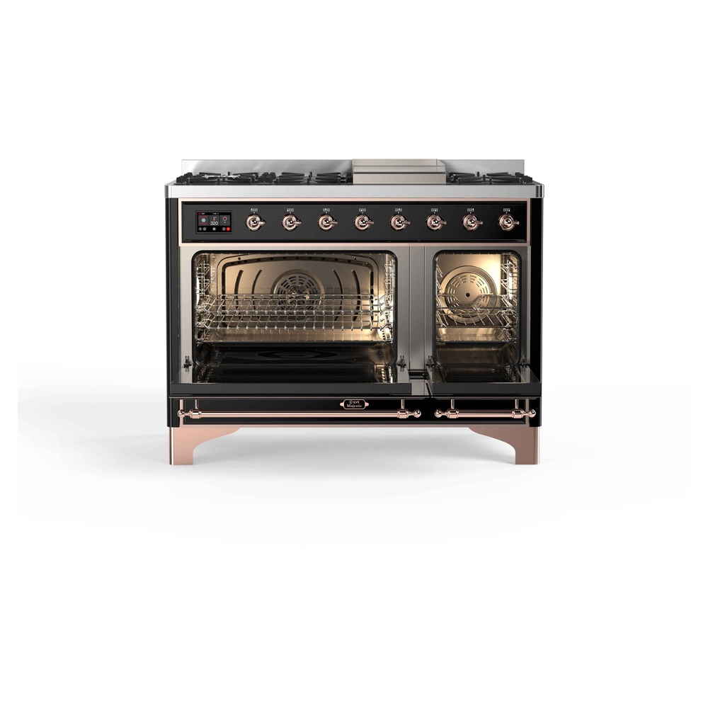 Majestic II Series 48" Dual Fuel Natural Gas Freestanding Range UM12FDQNS3BKP