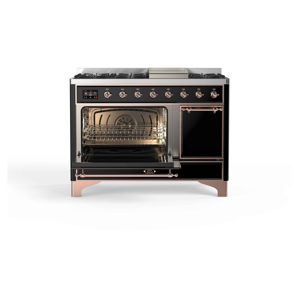 Majestic II Series 48" Dual Fuel Natural Gas Freestanding Range UM12FDQNS3BKP