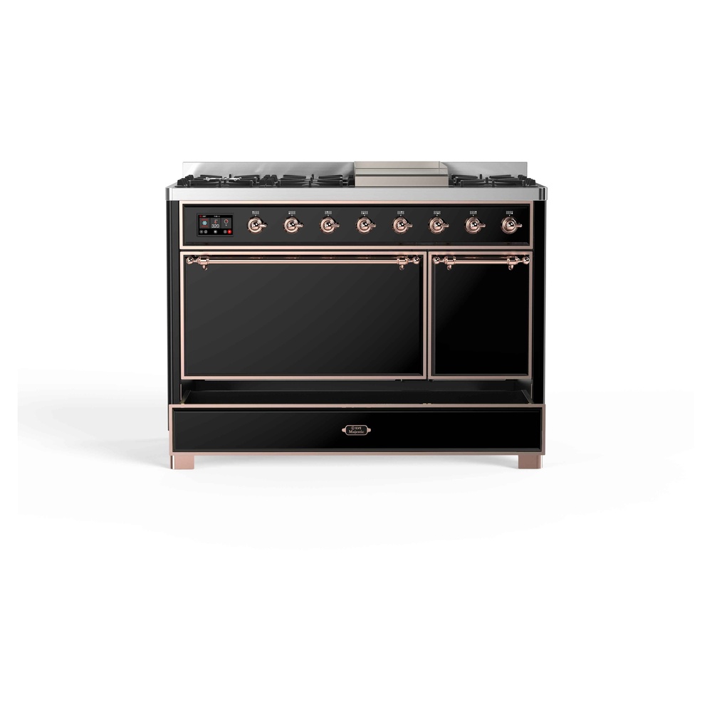 Majestic II Series 48" Dual Fuel Natural Gas Freestanding Range UM12FDQNS3BKP
