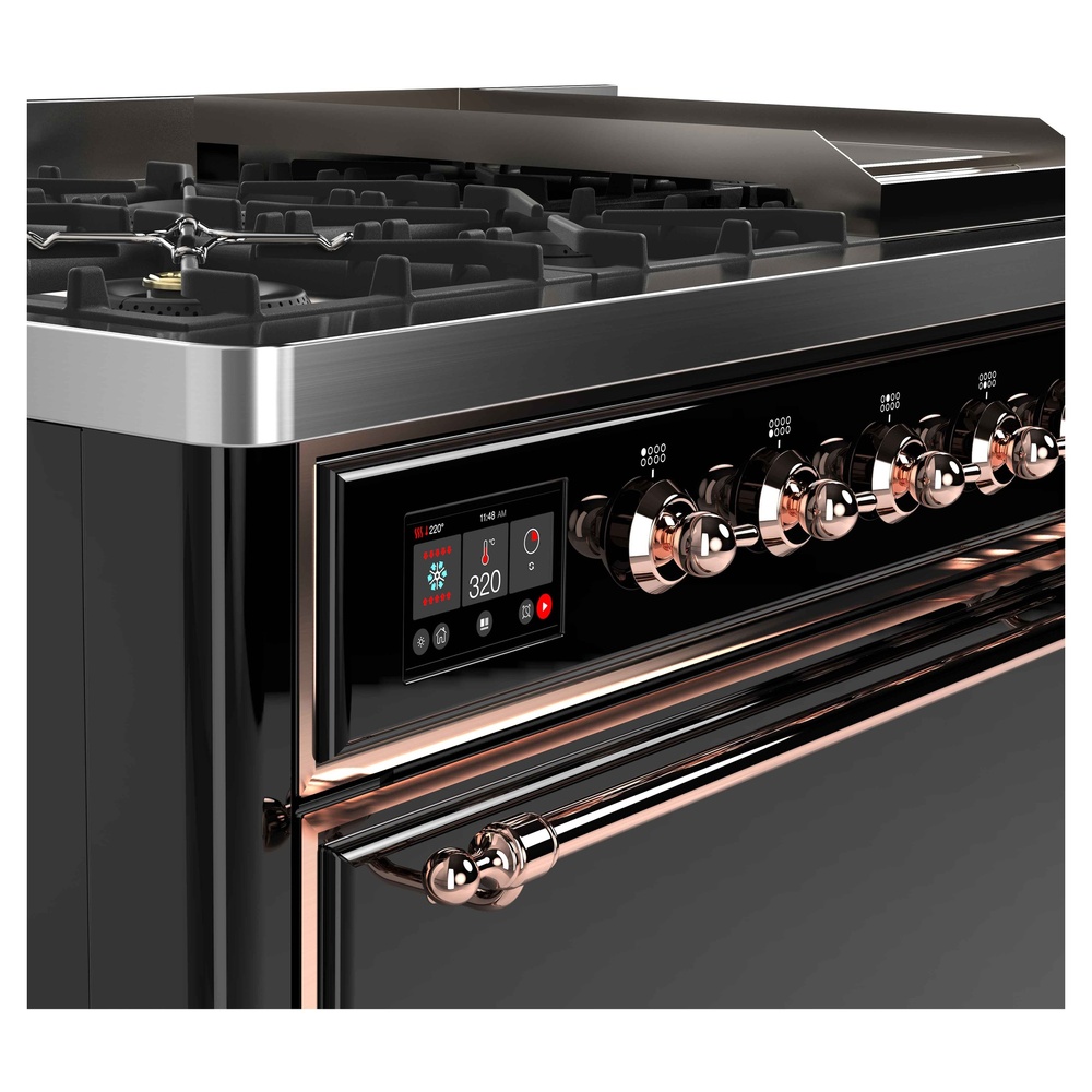Majestic II Series 48" Dual Fuel Natural Gas Freestanding Range UM12FDQNS3BKP