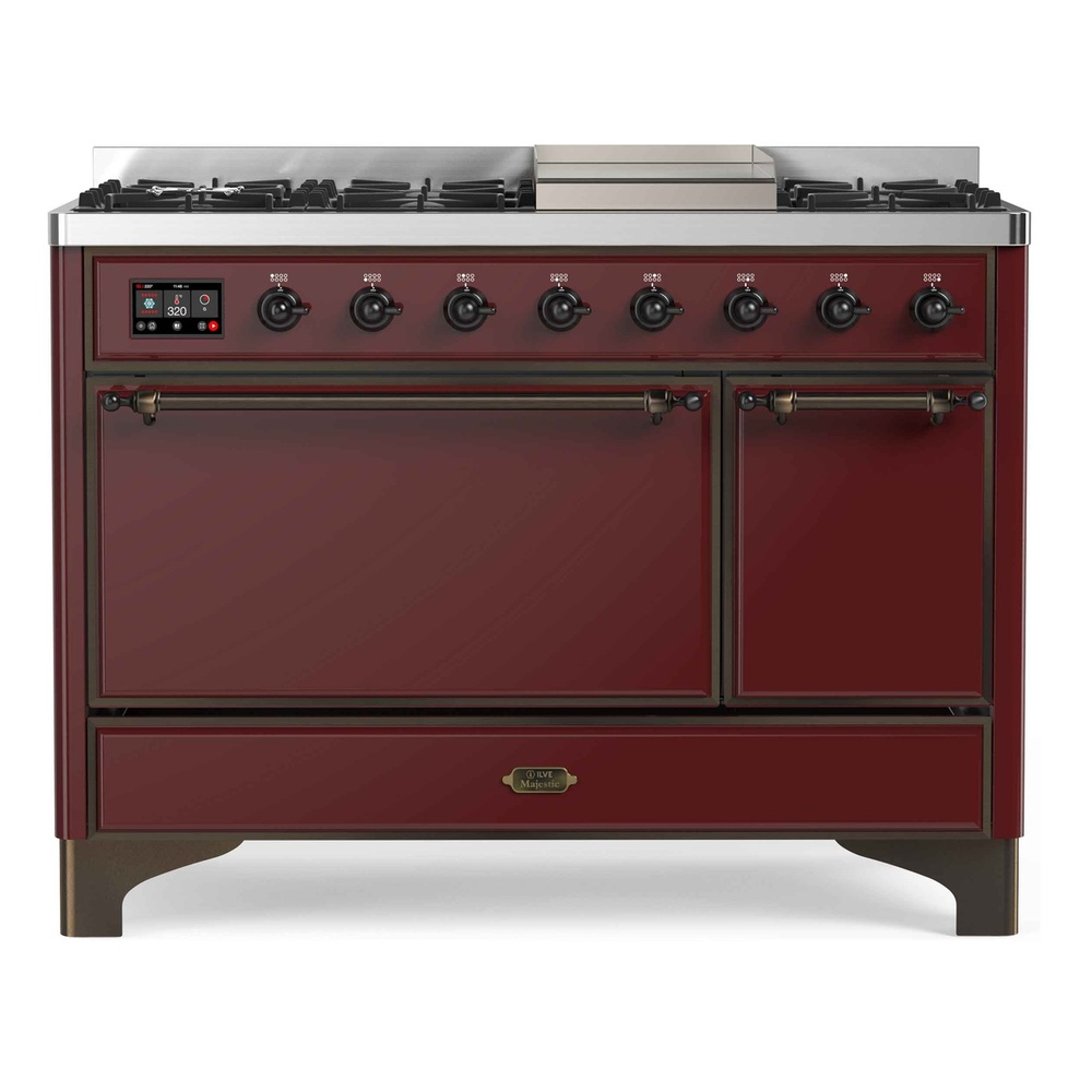 Majestic II Series 48" Dual Fuel Natural Gas Freestanding Range UM12FDQNS3BUB