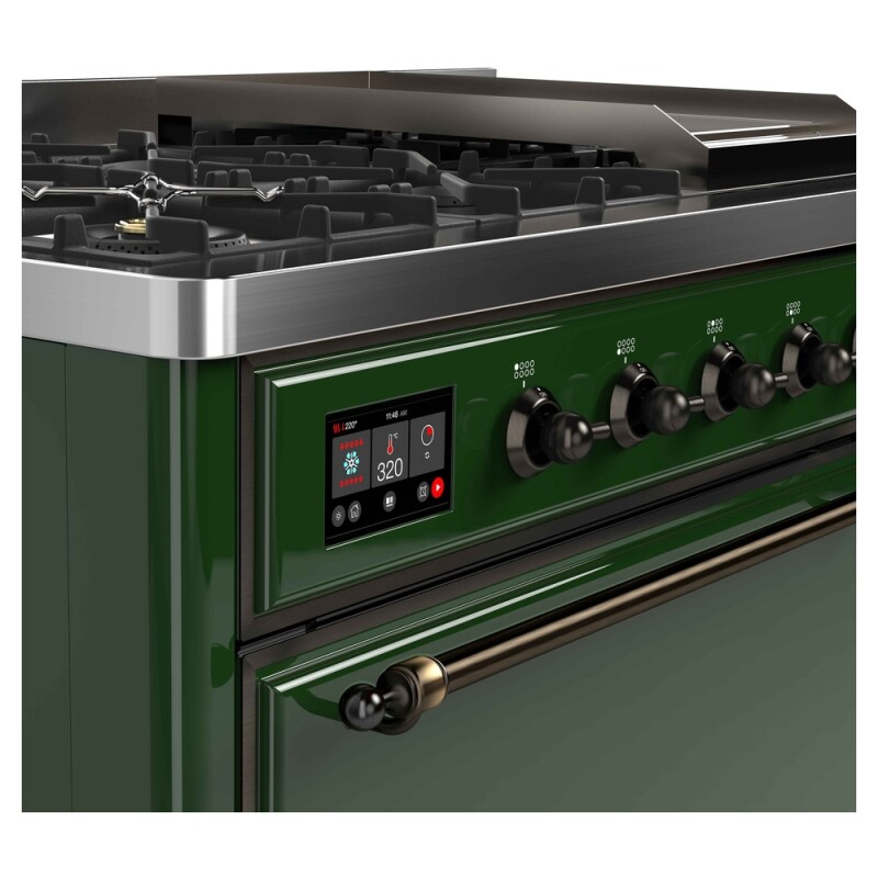 Majestic II Series 48" Dual Fuel Natural Gas Freestanding Range UM12FDQNS3EGB