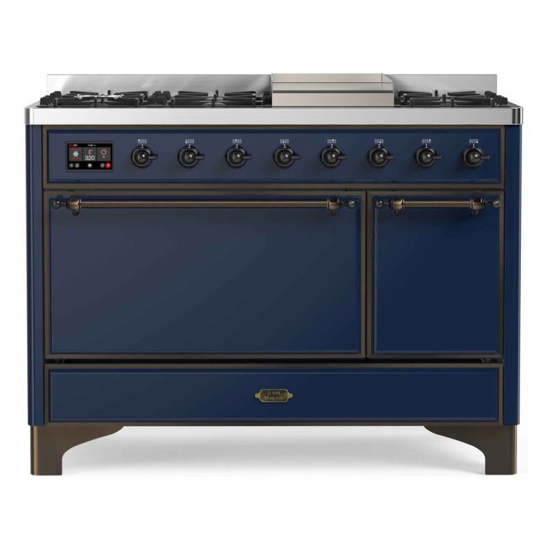 Majestic II Series 48" Dual Fuel Natural Gas Freestanding Range UM12FDQNS3MBB