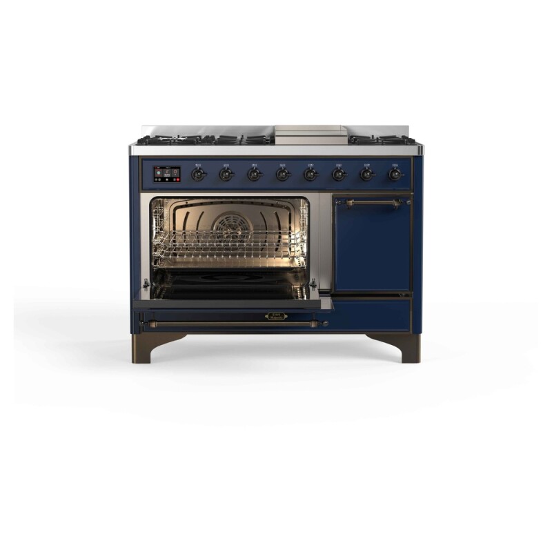 Majestic II Series 48" Dual Fuel Natural Gas Freestanding Range UM12FDQNS3MBB