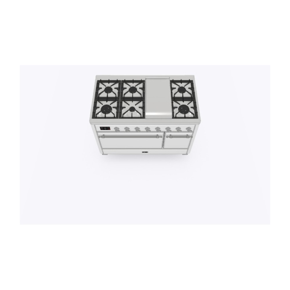 Majestic II Series 48" Dual Fuel Natural Gas Freestanding Range UM12FDQNS3WHC