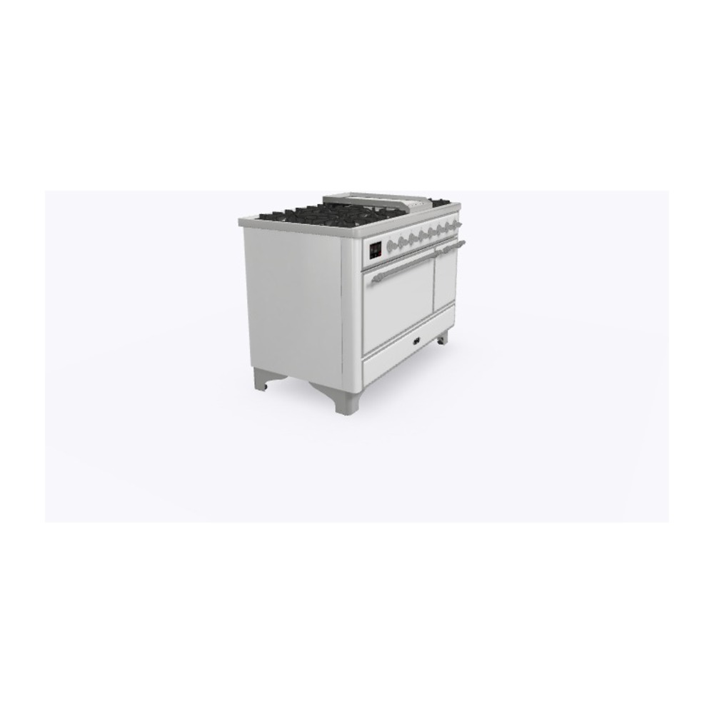 Majestic II Series 48" Dual Fuel Natural Gas Freestanding Range UM12FDQNS3WHC