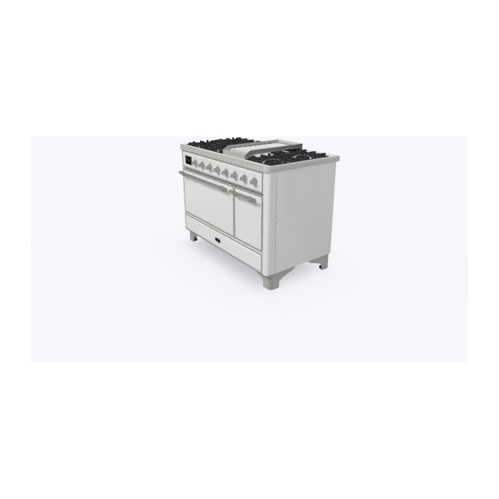 Majestic II Series 48" Dual Fuel Natural Gas Freestanding Range UM12FDQNS3WHC