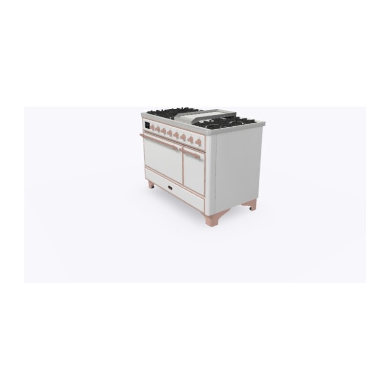 Majestic II 48 inch Dual Fuel Range with 8 Black Burners, Griddle UM12FDQNS3WHP