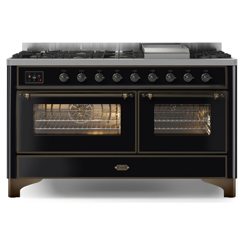 Majestic II 60 inch Dual Fuel Range with 9 Burners, Griddle UM15FDNS3BKB
