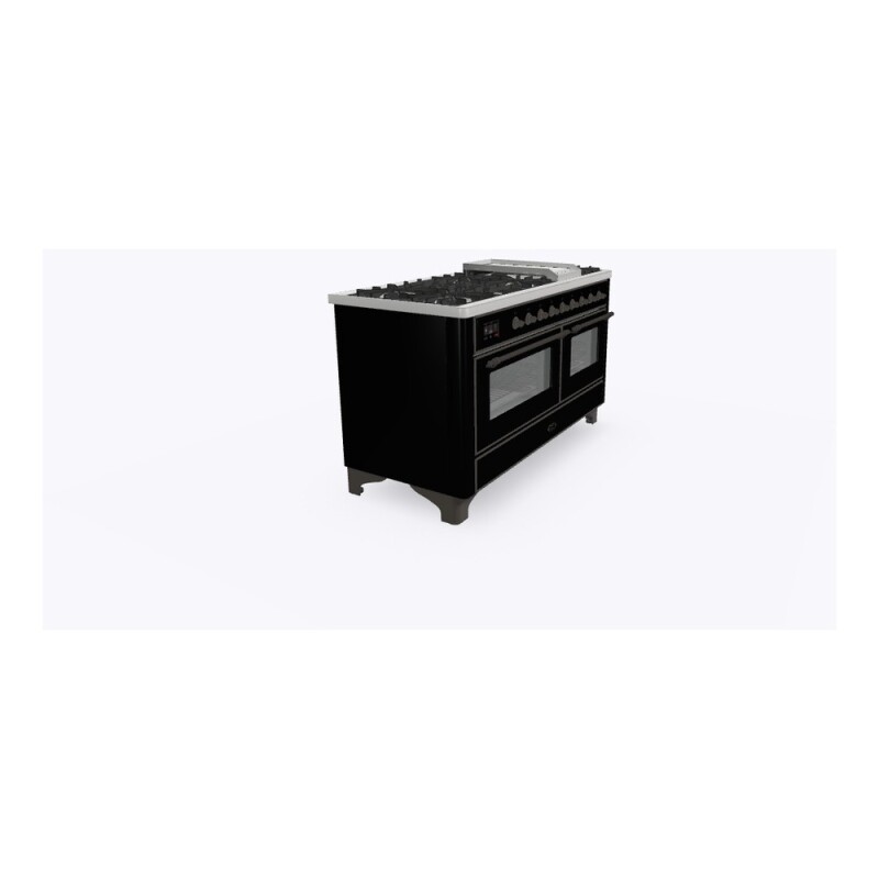 Majestic II Series 60" Dual Fuel Liquid Propane Freestanding Range UM15FDNS3BKBLP