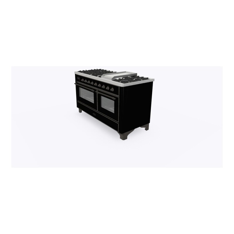 Majestic II Series 60" Dual Fuel Liquid Propane Freestanding Range UM15FDNS3BKBLP