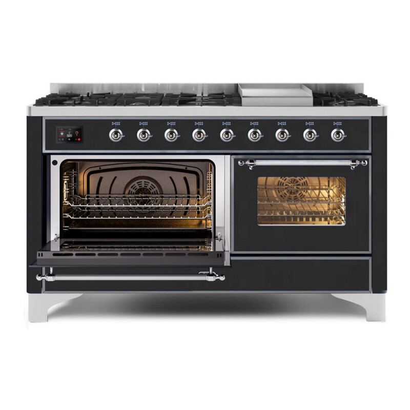 Majestic II Series 60" Dual Fuel Natural Gas Freestanding Range UM15FDNS3BKC