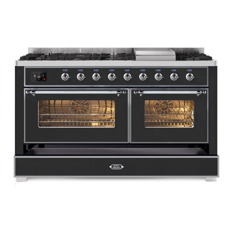 Majestic II Series 60" Dual Fuel Natural Gas Freestanding Range UM15FDNS3BKC