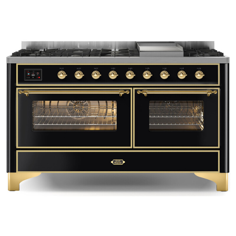 Majestic II Series 60" Dual Fuel Natural Gas Freestanding Range UM15FDNS3BKG
