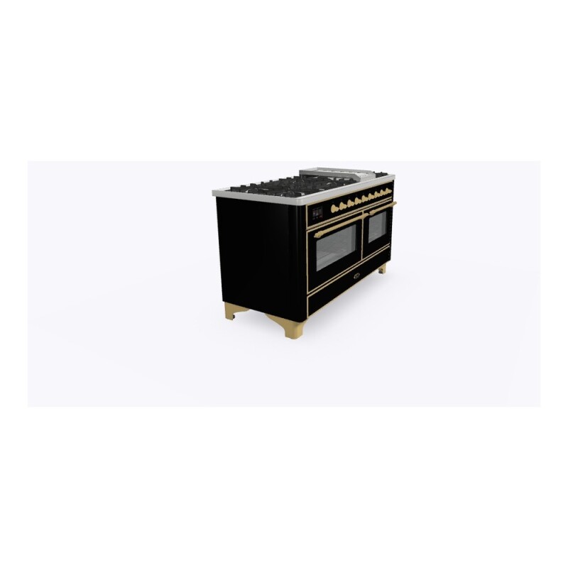 Majestic II Series 60" Dual Fuel Natural Gas Freestanding Range UM15FDNS3BKG