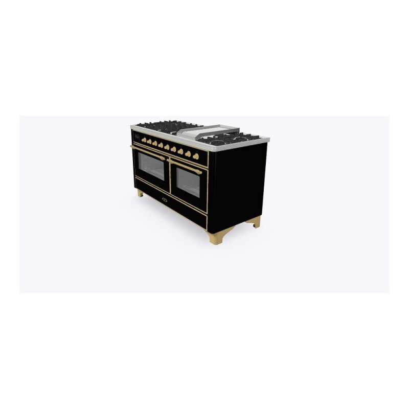 Majestic II Series 60" Dual Fuel Natural Gas Freestanding Range UM15FDNS3BKG