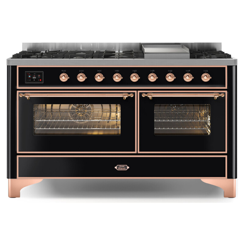 Majestic II Series 60" Dual Fuel Natural Gas Freestanding Range UM15FDNS3BKP