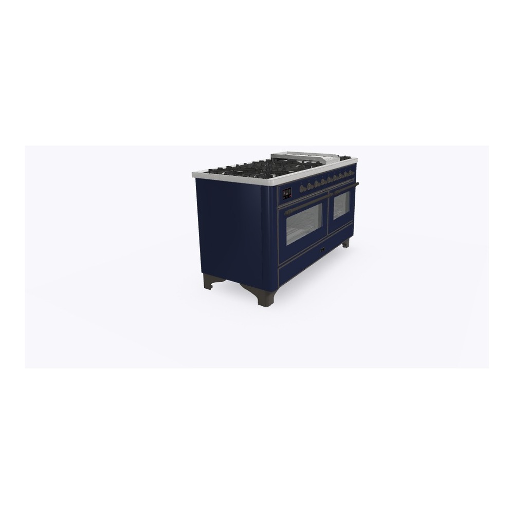 Majestic II Series 60" Dual Fuel Natural Gas Freestanding Range UM15FDNS3MBB
